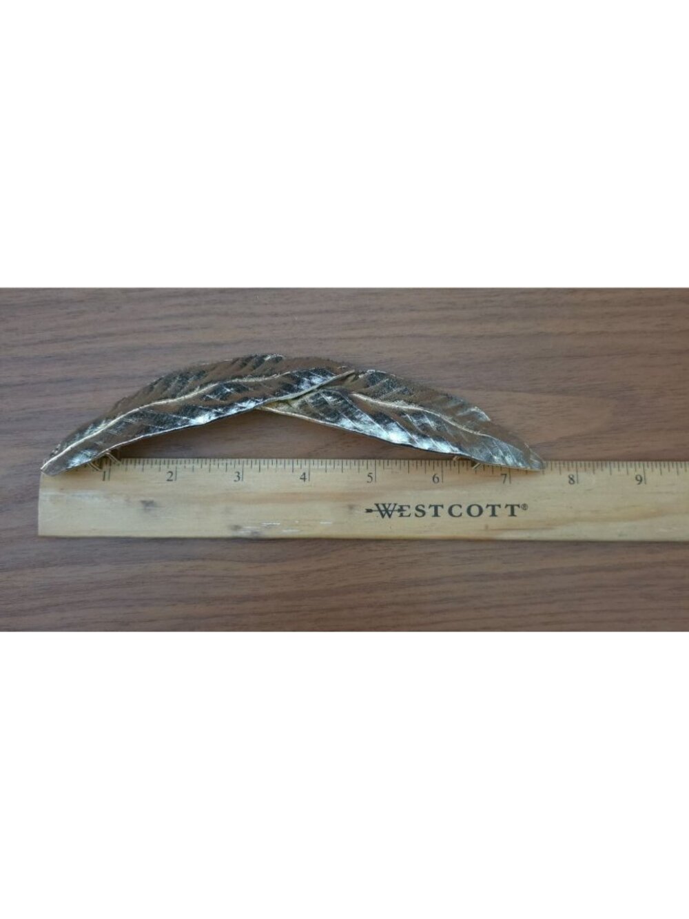Vintage 1982 Mimi Di N Gold-Tone Leaf Design Interlocking Belt Buckle Signed - Picture 7 of 7